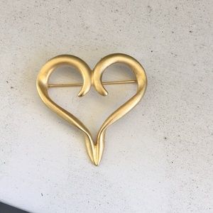 Gold Heart Broach